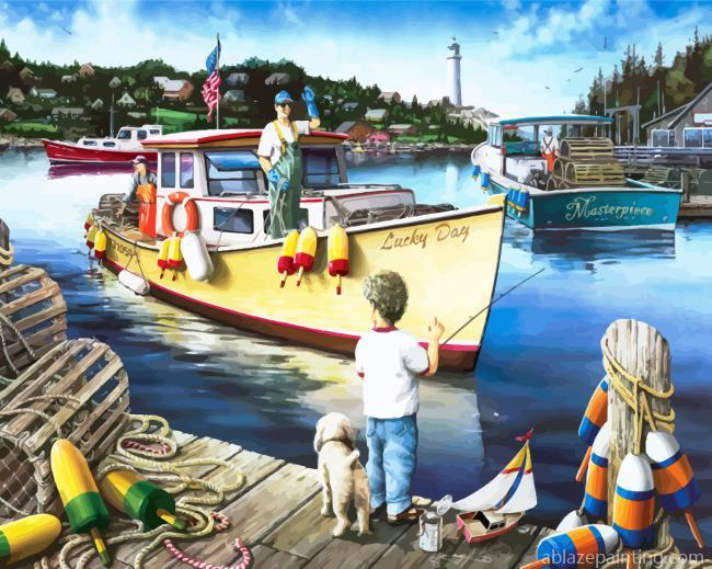 Fishing Day In Port Paint By Numbers.jpg