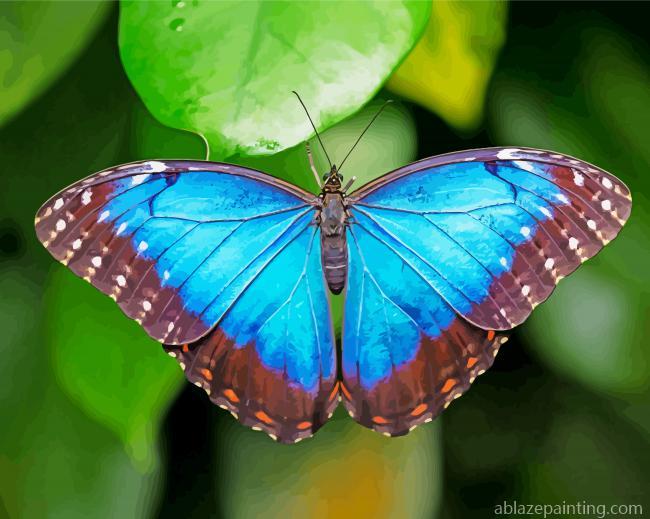 Aesthetic Blue Morpho Butterfly Paint By Numbers.jpg