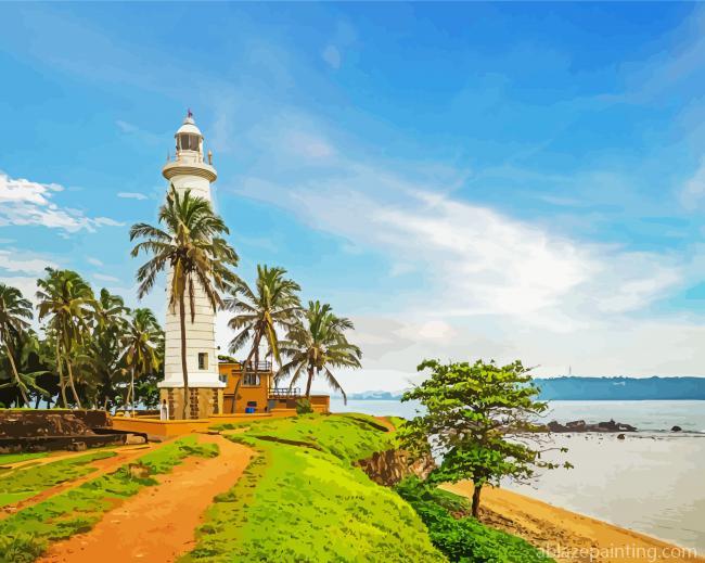 Aesthetic Galle Fort Lighthouse Paint By Numbers.jpg