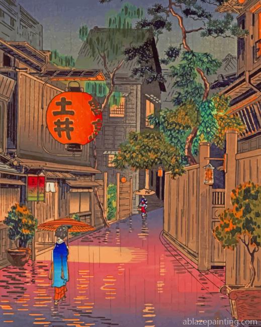Evening At Ushigome Paint By Numbers.jpg