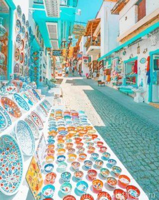 Street Market Kalkan Antalya Turkey Paint By Numbers.jpg