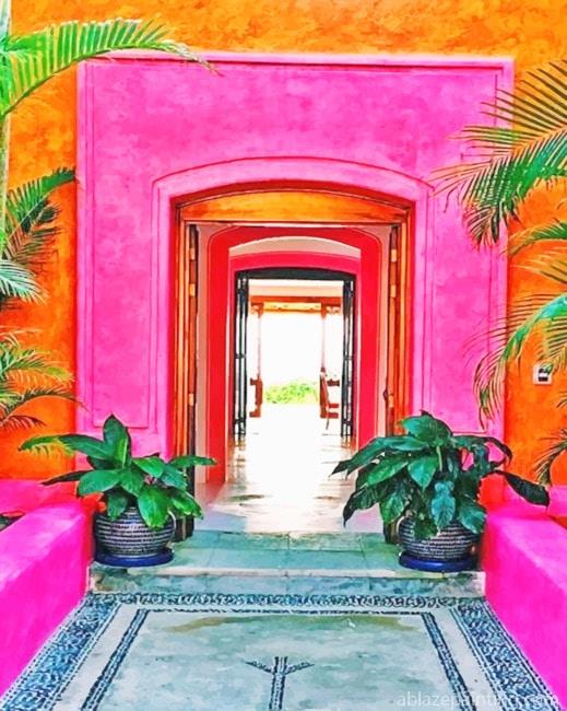 Pink Mexican Architecture New Paint By Numbers.jpg