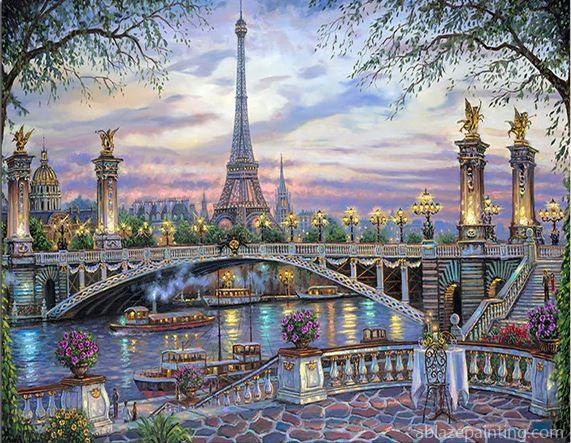 The River Of Paris Cities Paint By Numbers.jpg