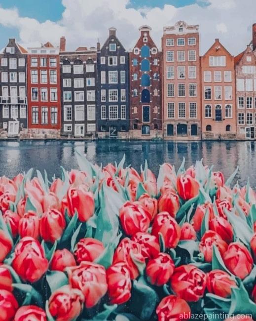 Flowers And Buildings Amsterdam New Paint By Numbers.jpg