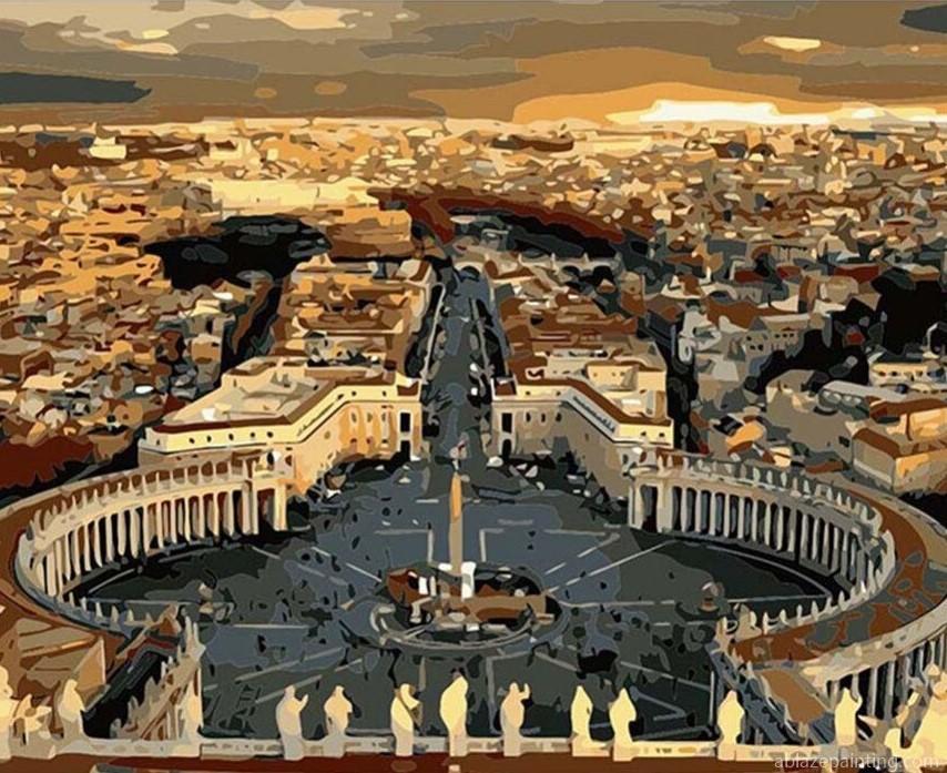 Saint Peters Square In Vatican Paint By Numbers.jpg