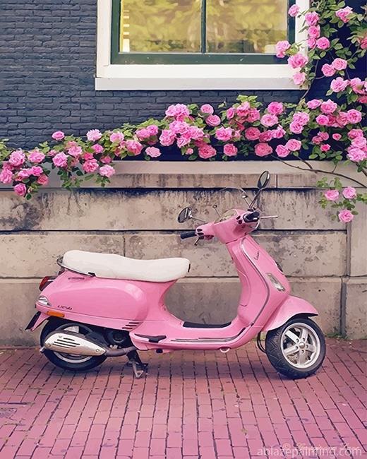 Vespa Pink Scooter New Paint By Numbers.jpg