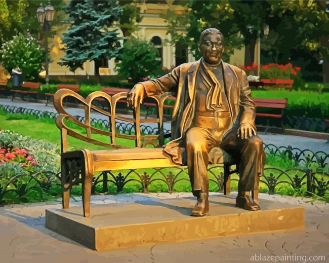 Monument To Leonid Utiosov Odessa Paint By Numbers.jpg