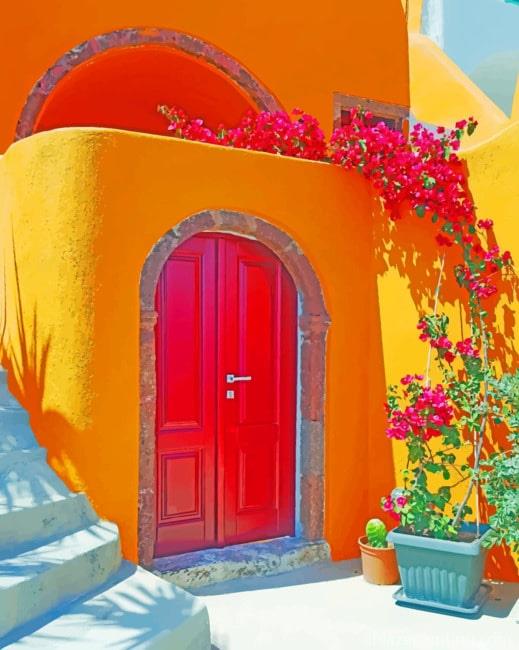 Yellow House Santorini New Paint By Numbers.jpg