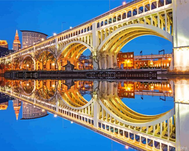 Cleveland Bridge Reflection Paint By Numbers.jpg