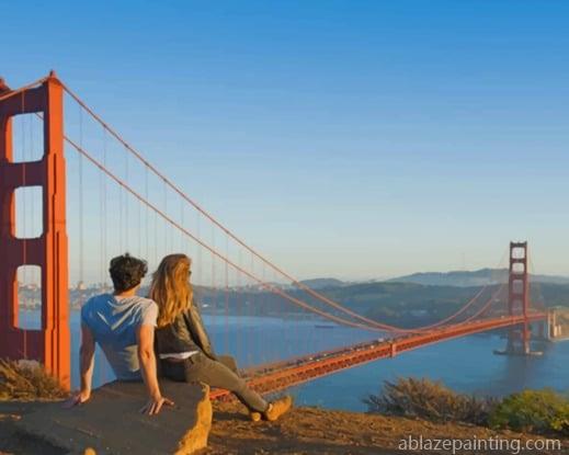 Couple In Golden Gate Bridge New Paint By Numbers.jpg