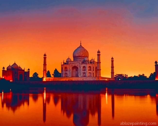 Taj Mahal India Sunset New Paint By Numbers.jpg