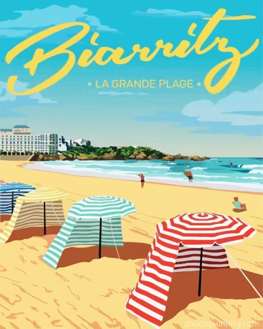 France Biarritz Beach Paint By Numbers.jpg
