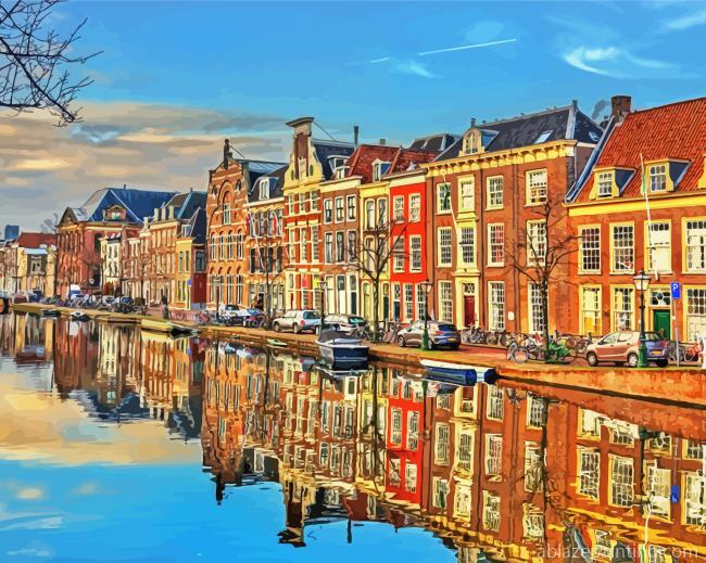 Leiden Buildings Reflection Paint By Numbers.jpg
