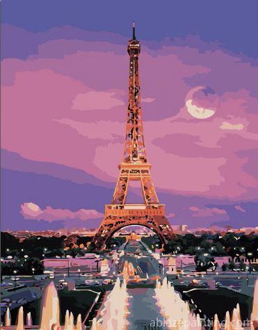 Sunset At Paris Cities Paint By Numbers.jpg