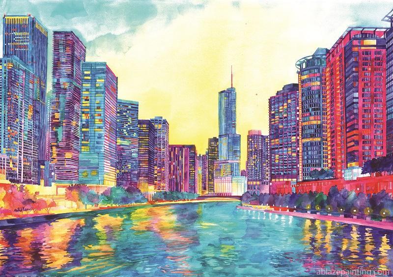Colorful Chicago Cities Paint By Numbers.jpg