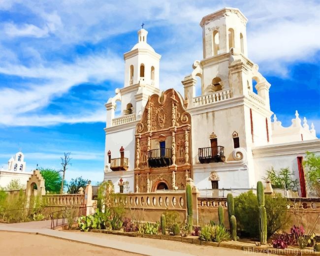 Tucson Mission San Xavier Del Bac New Paint By Numbers.jpg