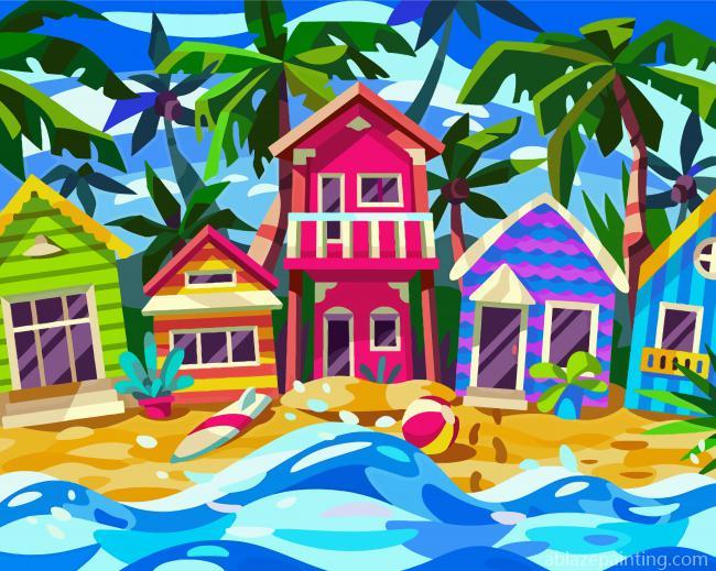 Colorful Hawaiian Houses Paint By Numbers.jpg