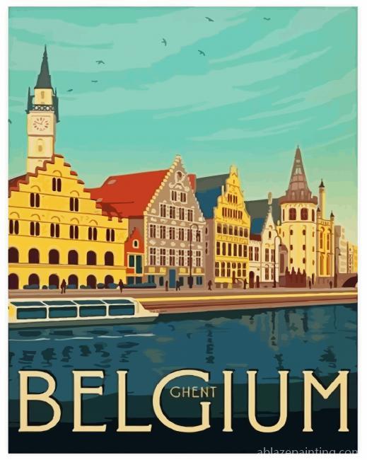 Ghent In Belgium Poster Paint By Numbers.jpg