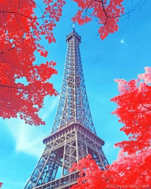 Red Cherry Blossoms Paris New Paint By Numbers.jpg