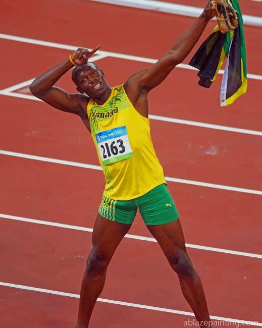 The Jamaican Athlete Usain Bolt New Paint By Numbers.jpg