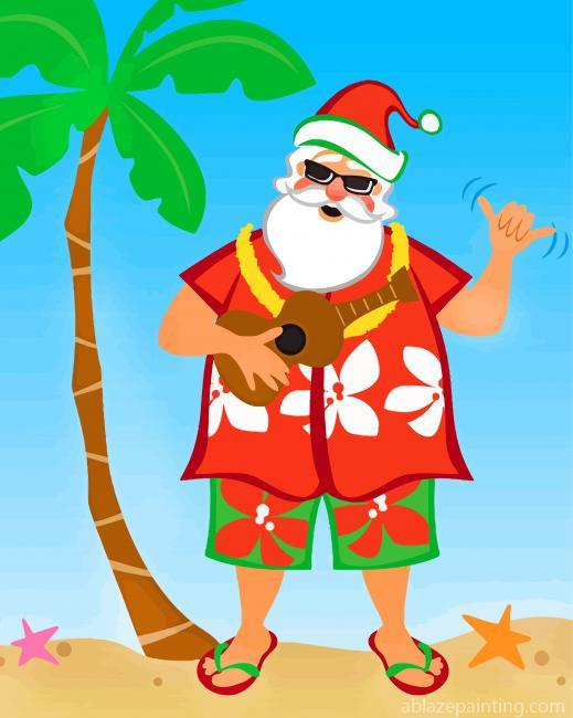 Hawaiian Santa Paint By Numbers.jpg