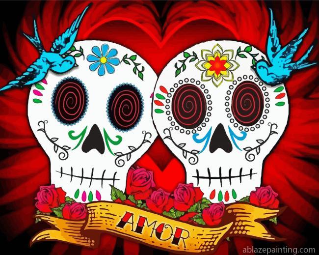 Mexican Love Skull Paint By Numbers.jpg