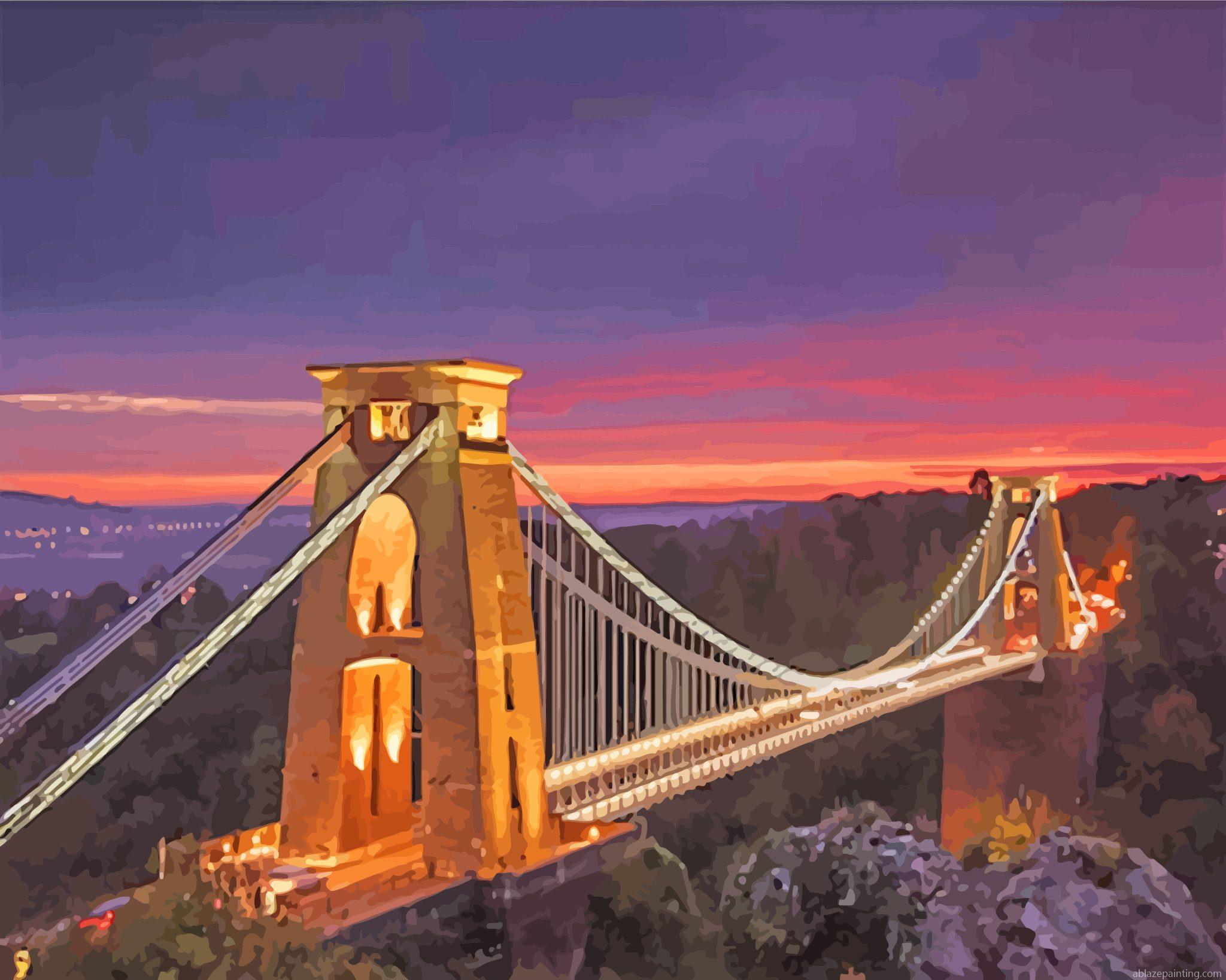 Clifton Suspension Bridge At Sunset Paint By Numbers.jpg