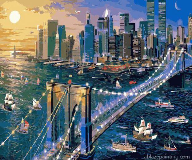 New York Brooklyn Bridge Cities Paint By Numbers.jpg