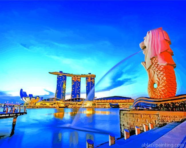 Merlion Park Singapore Paint By Numbers.jpg