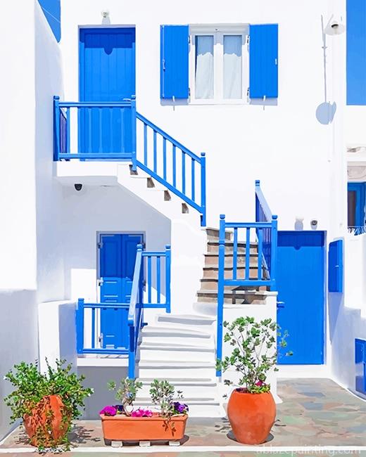 Greece Beautiful House New Paint By Numbers.jpg