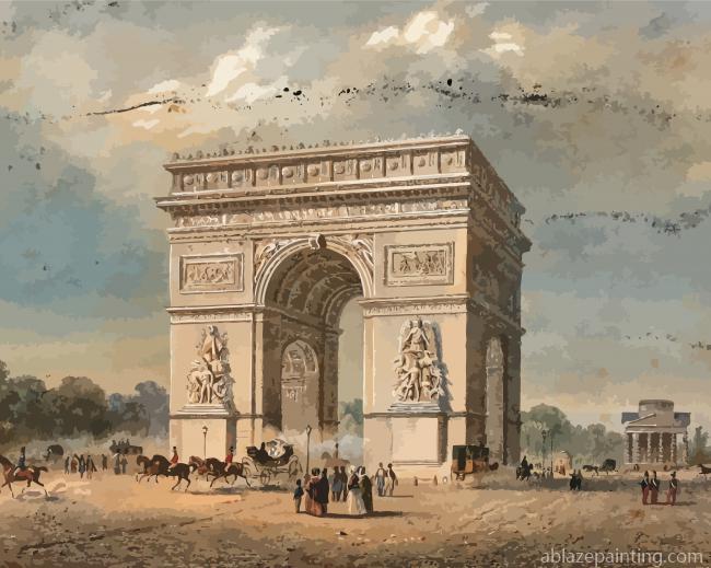 Triumphal Arch In Paris Paint By Numbers.jpg