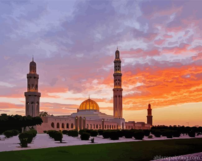 Sultan Qaboos Grand Mosque At Sunset Paint By Numbers.jpg
