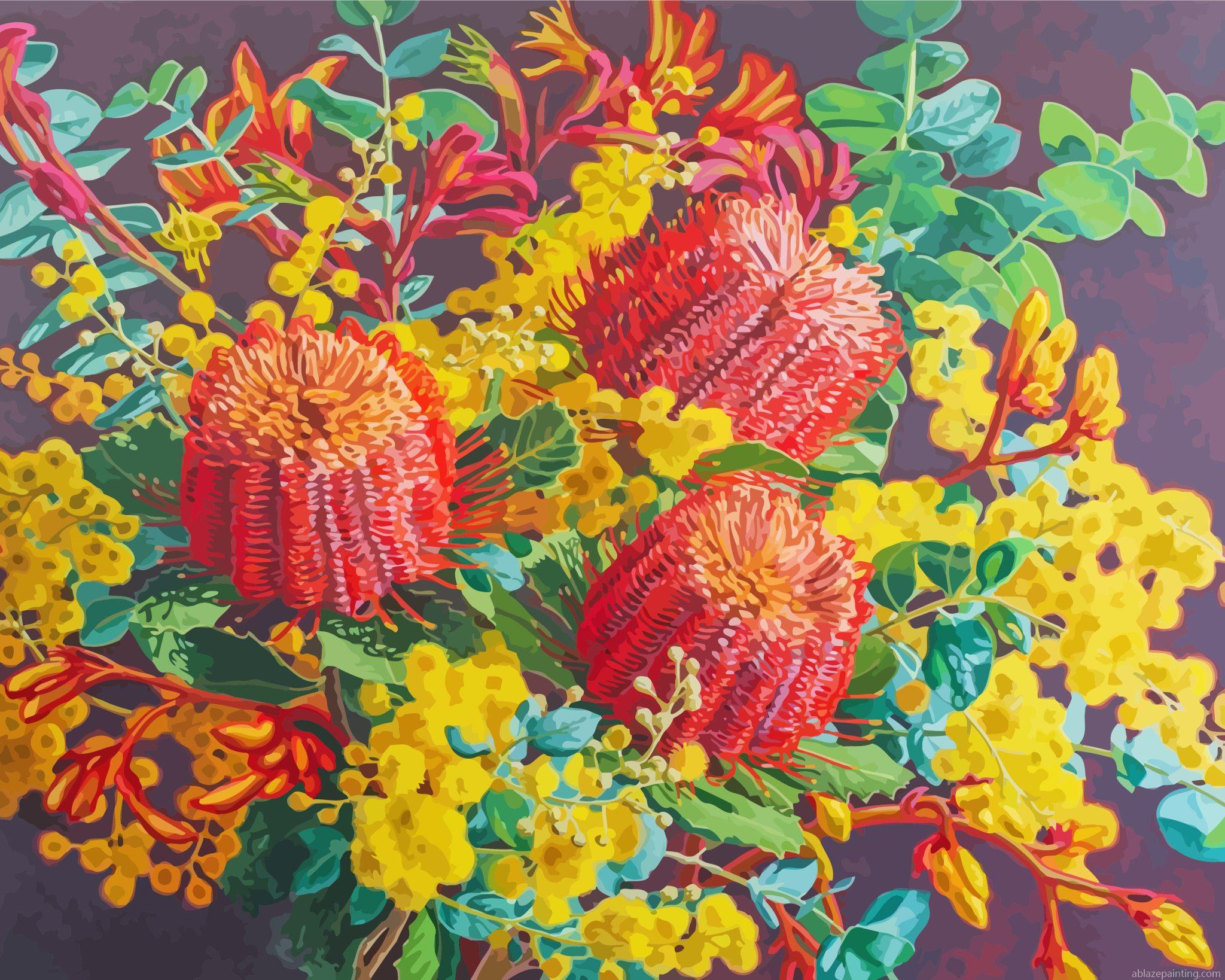 Banksia Brownii Plant Art Paint By Numbers.jpg