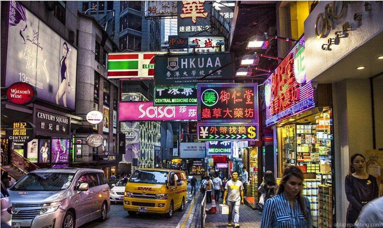 Hong Kong Night Cities Paint By Numbers.jpg