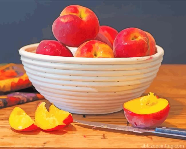 Fresh Peaches In Bowl Paint By Numbers.jpg