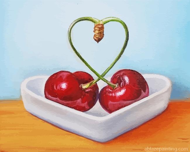 Heart Cherries Fruits Paint By Numbers.jpg