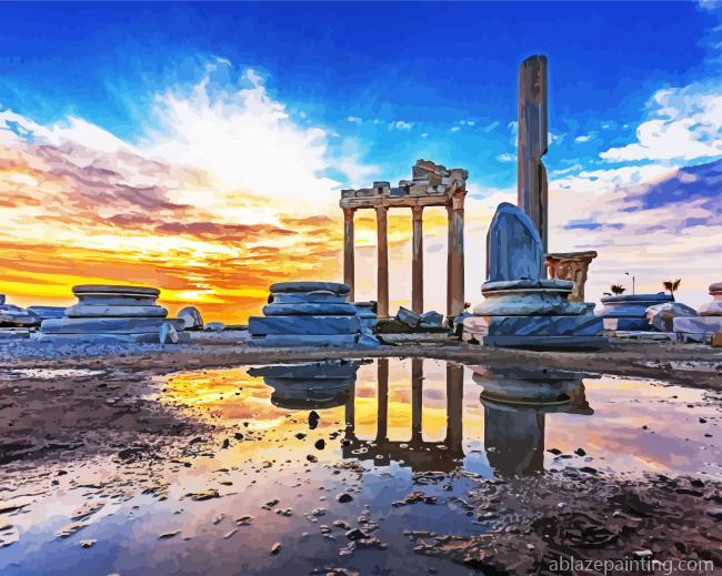 Temple Of Apollo At Sunset Paint By Numbers.jpg