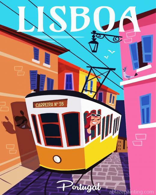 Tourist Tram Lisboa Poster Paint By Numbers.jpg