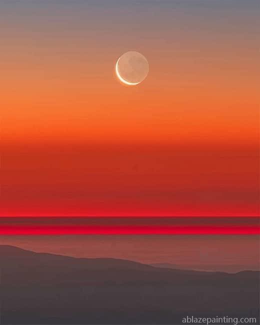 Twilight Orange Moon New Paint By Numbers.jpg