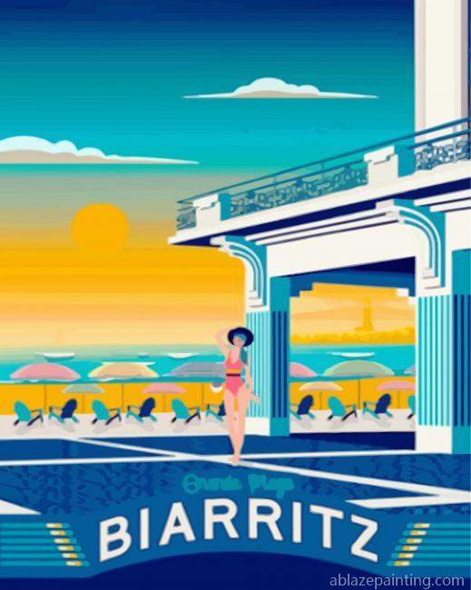 Biarritz Beach Poster Paint By Numbers.jpg