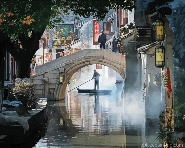 Aesthetic Zhouzhuang Water Town Night Paint By Numbers.jpg