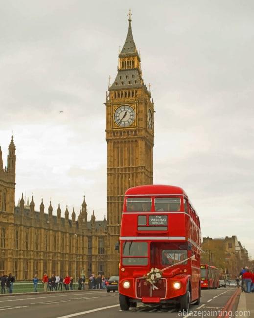 Wedding In A Bus Near The Big Ben Cities Paint By Numbers.jpg