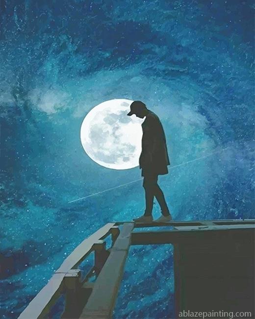 Lonely Man Moon Silhouette New Paint By Numbers.jpg