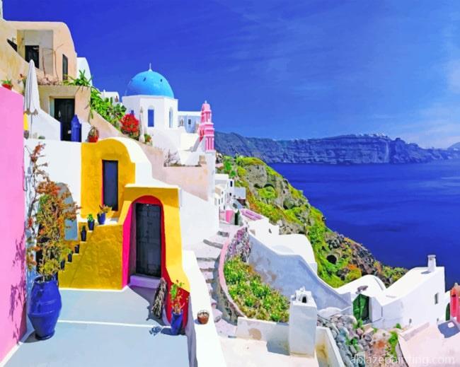 Santorini Greece Cities Paint By Numbers.jpg