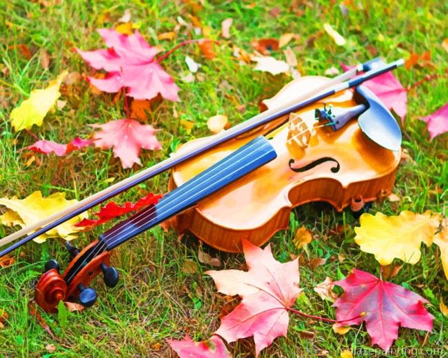 Violin With Maple Leaves Autumn Paint By Numbers.jpg