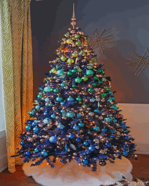 Blue Christmas Tree Decorations New Paint By Numbers.jpg