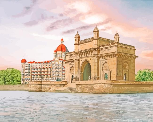 Aesthetic Taj Mahal Mumbai Paint By Numbers.jpg