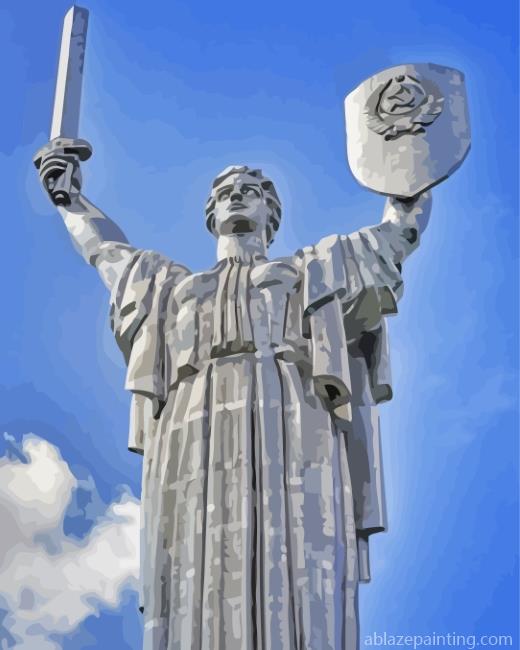 Aesthetic Motherland Statue Ukraine Paint By Numbers.jpg