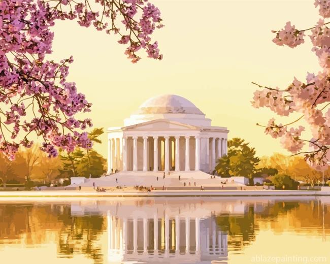 Thomas Jefferson Memorial Blossom Paint By Numbers.jpg