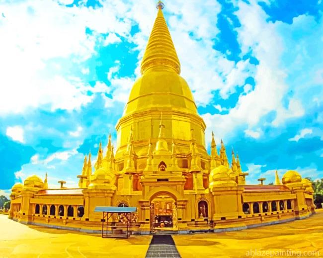 Chedi Phra Mahathat Si Wiang Chai India Landmarks Paint By Numbers.jpg